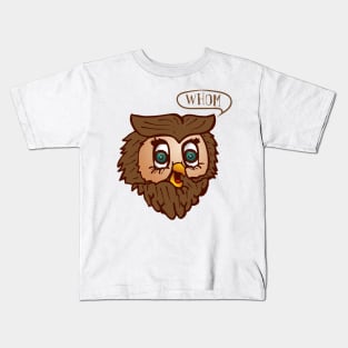 OWL WHOM' Teacher Owl Kids T-Shirt